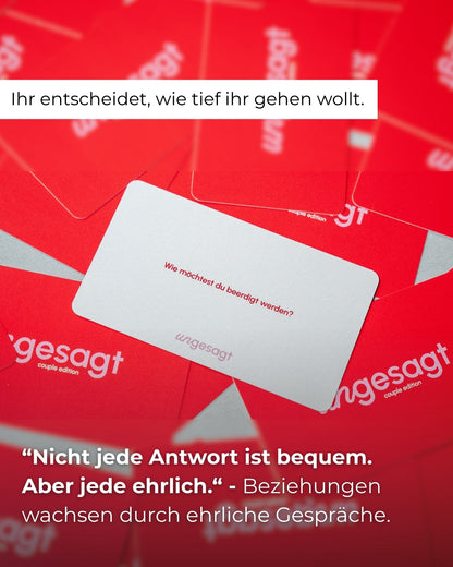 Kartenspiel für Paare – Ungesagt „Herz über Kopf“ Couple Edition