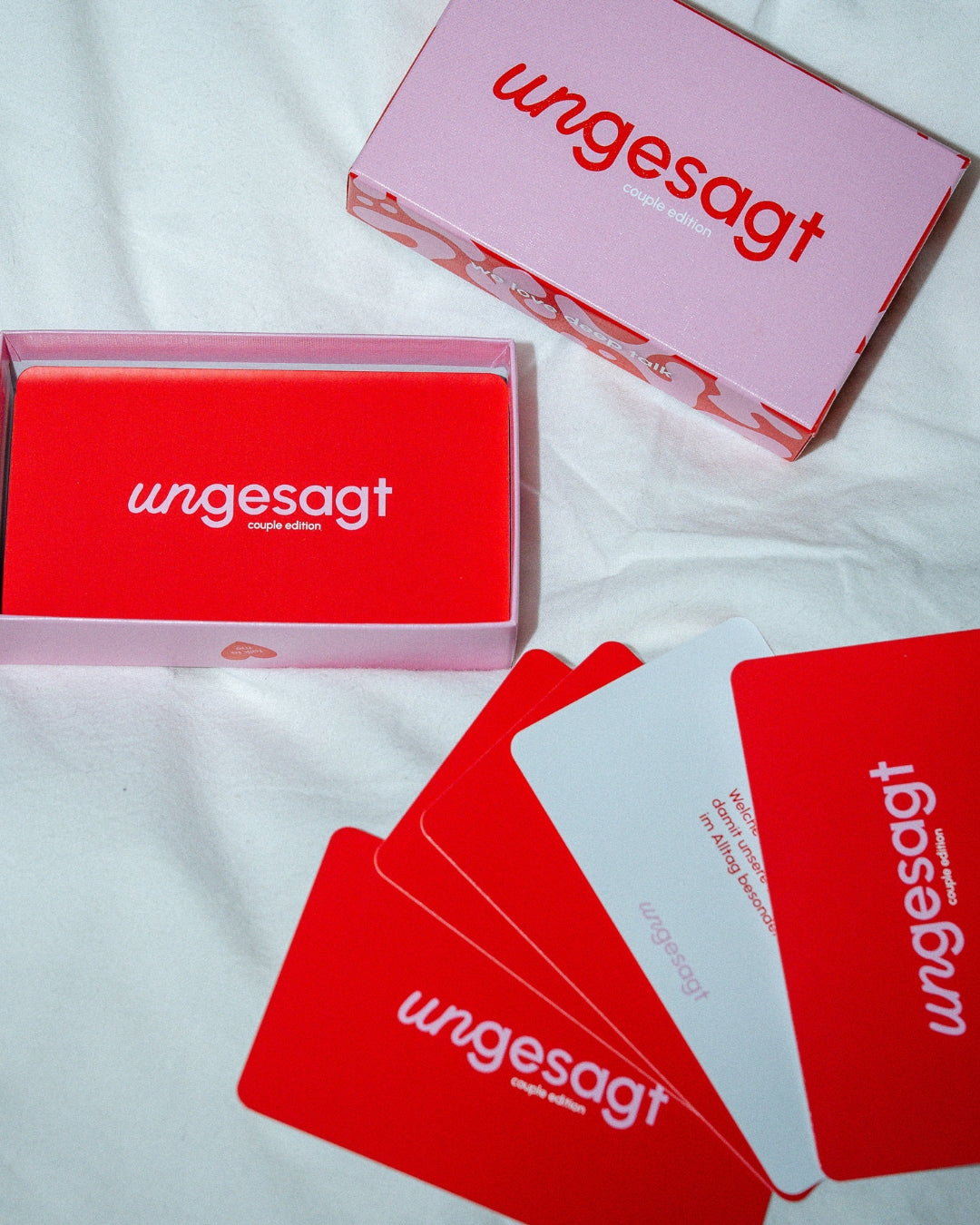 Kartenspiel für Paare – Ungesagt „Herz über Kopf“ Couple Edition