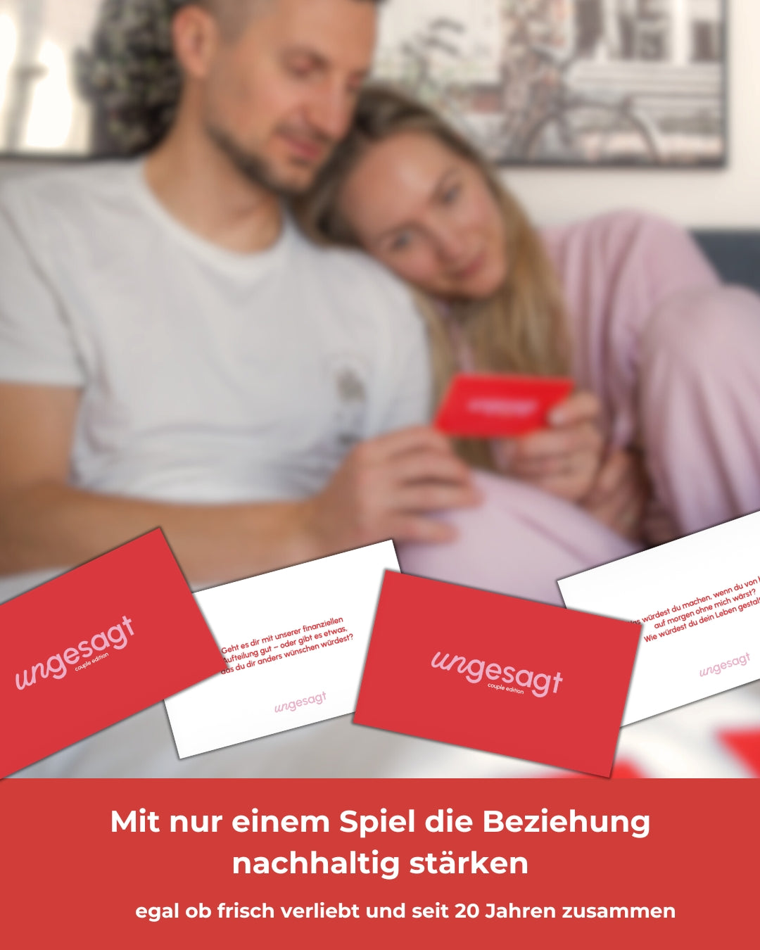 Kartenspiel für Paare – Ungesagt „Herz über Kopf“ Couple Edition